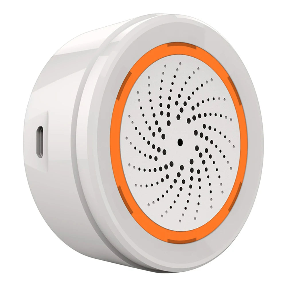 Tuya Zigbee Sound Light Sensor Smart Alarm Siren 90dB App Remote Control Home Security Protection System Siren Alarm