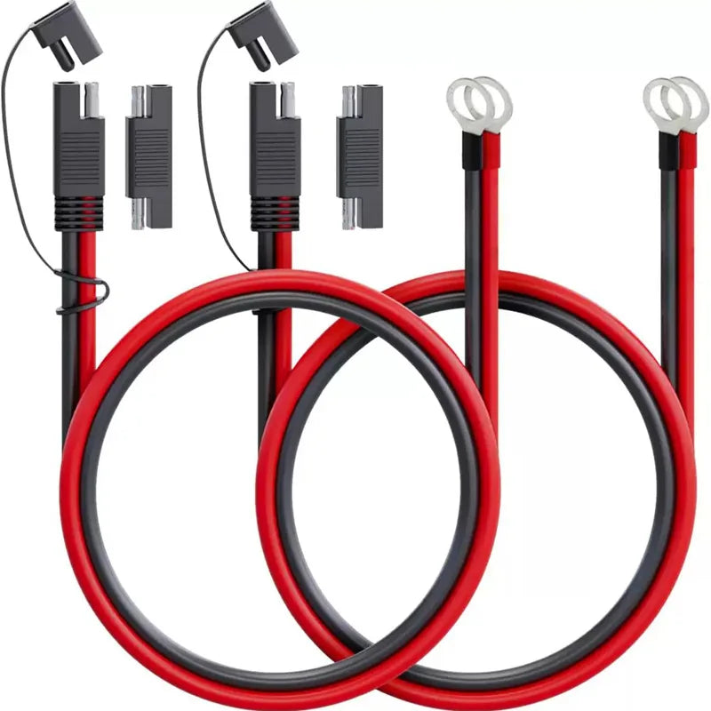 Double SAE Quick Release Cable Adapter Extension Solar Cable SAE to O-ring Connector Extension Cable for Battery Charger Maintai
