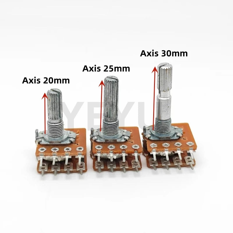 1PCS TB104X2 TB503X2 Audio Amplifier Volume 8-pin Step Potentiometer Axis Length 20mm 25mm 30mm