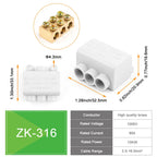 DIY GO 5PCS High Power Wire Connector Screw Crimping Terminal Block 1 in 2/4 out 80A/1000V 2.5-16mm2 Cable Splicing junction box