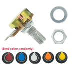 5Sets WH148 1K 10K 20K 50K 100K 500K Ohm 15mm 3 Pin Linear Taper Rotary Potentiometer Resistor for Arduino with AG2 White Cap