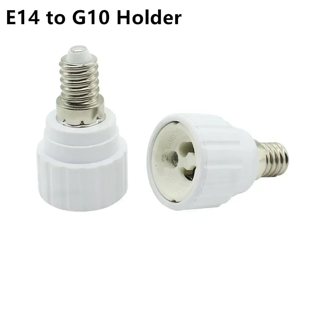 1pc Gu10 E12 E14 E26 E27 G24 GX24Q B22 Fireproof LED CFL Lamp Holder Converter Light Socket Bulb Base Spliter Extension Adapter