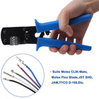 300 Pcs DuPont Terminal SET & Crimping Pliers 0.08-0.5mm 28-20 AWG Crimp Range Crimper XH2.54/PH2.0/ZH1.5/SH1.0/ 2.0/2510 Tools
