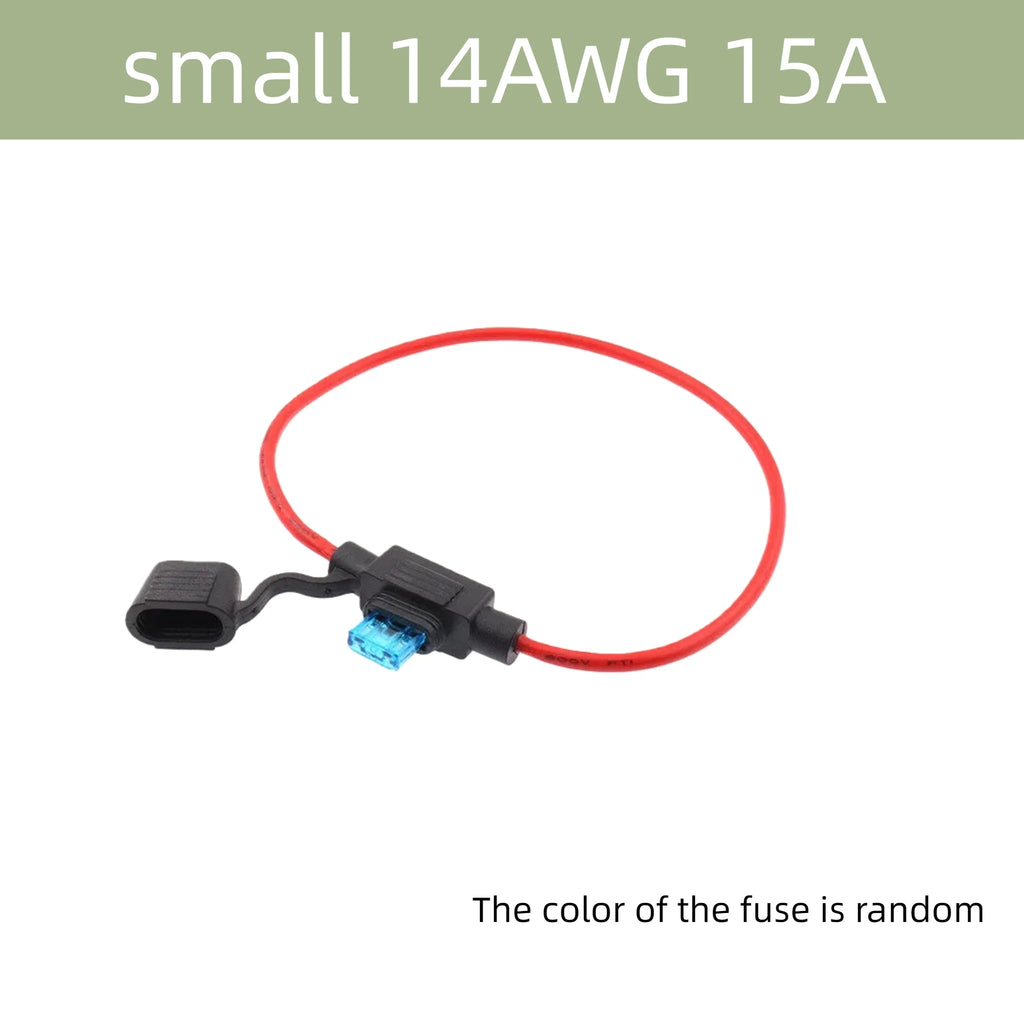 5/10PCS Waterproof Fuse Holder 32V Mini Small Medium Auto 18/1614/12/10AWG and Car Blade Fuse 5A 10A 15A 20A 30A