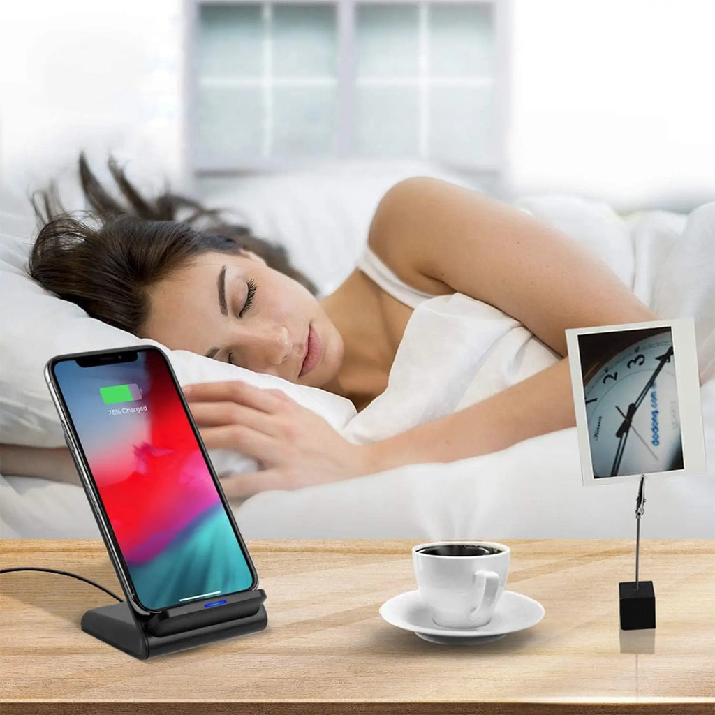 30W Fast Wireless Charger Stand Pad for iPhone 17-11/XR, Samsung Galaxy S25/S26/S21/S20, Xiaomi, Huawei & All Qi-enabled Phones