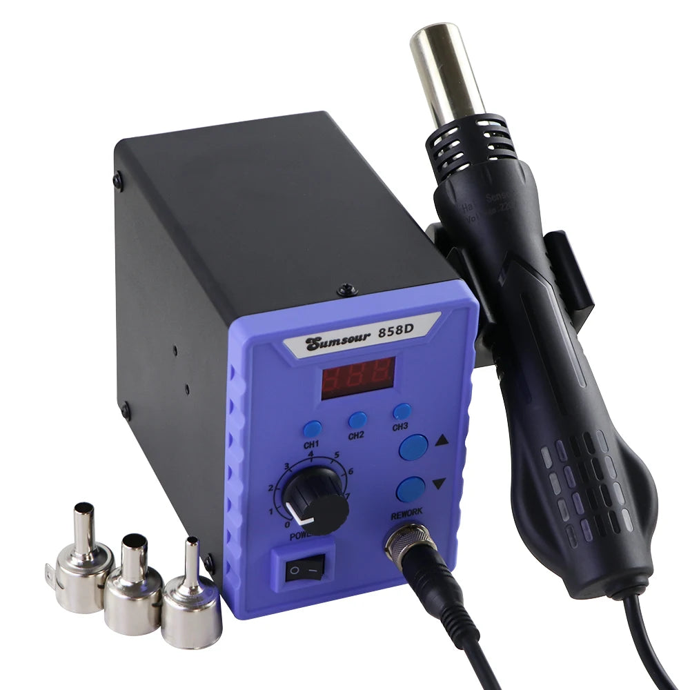 Hot Air Gun 858D BGA Rework Solder Station Heat Gun 220V 700W Hair Dryer For Soldering SMD SMT Welding Repair Tool