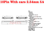 1sets DC 36V 5A Waterproof Magnetic Pogo Pin Connector 5Pin With Ears Pogopin Male Female Spring Loaded DC Power Socket