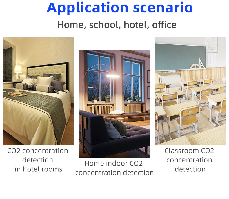 Tuya Smart WiFi/ZigBee Carbon Dioxide Meter NDIR High-Precision Real-Time Detection Intelligent Linkage Home School CO2 Detector