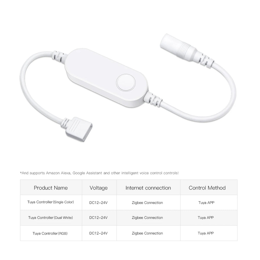 DC12V-24V Zigbee 3.0 WiFi LED Strip Light Controller CCT RGB Single Color For Led Strip Alexa Google Assistant Smartthings