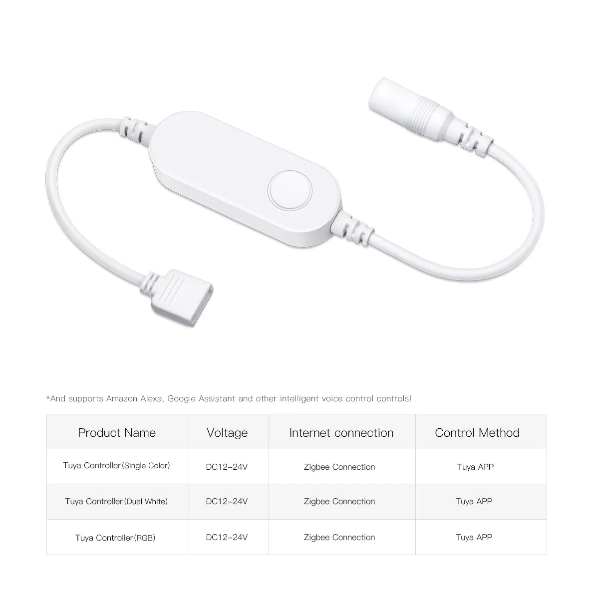 DC12V-24V Zigbee 3.0 WiFi LED Strip Light Controller CCT RGB Single Color For Led Strip Alexa Google Assistant Smartthings