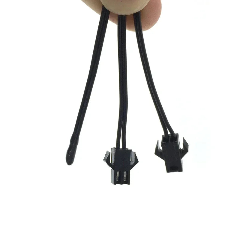 10pcs Temperature Sensor  Epoxy Air Temperature Probe 10K B Value 3950 Error 1%L =20CM SM-P2.54-2P Plug NTC Thermistor
