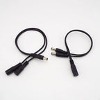 1 Female To 2 Male and 1 Male To 2 Female Plug Jack Splitter Connector Supply DC Power Cable For CCTV Camera LED Strip