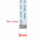 7Pin 1mm Pitch FFC FPC AWM 20624 80C 60V VW-1 FFC A B Type Flat Flexible Cable 500mm 600mm 700mm 800mm 1000mm Width 8mm
