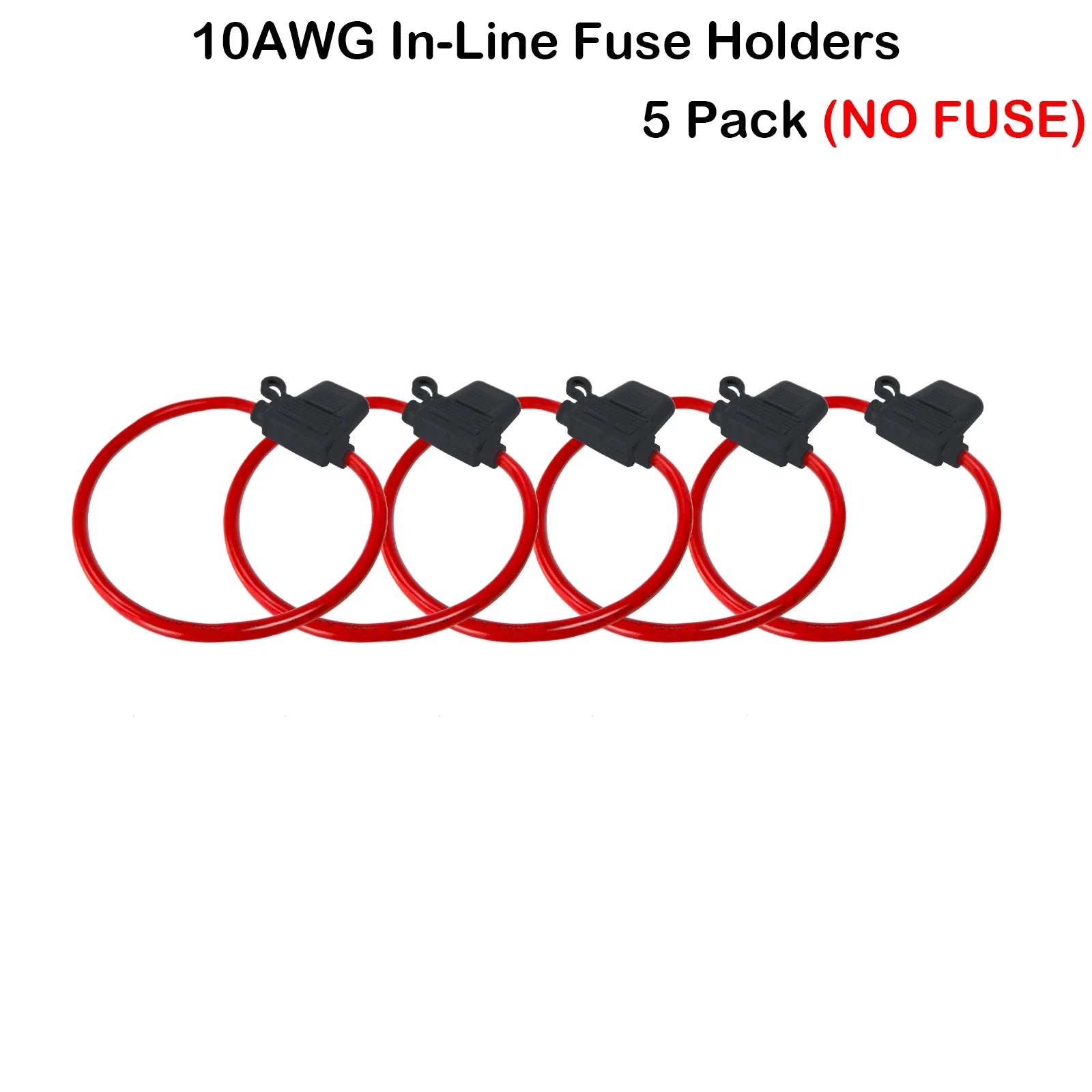 2PCS Inline Fuse Holder 10/12/14/16/18AWG Car Gauge Inline Fuse ATO/ATC Standard Blade Fuse 5A 10A 15A 20A 30A 40A Fuse Holders
