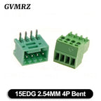 5Set/lot 15EDG 2.54mm PCB Seal Screw Terminal Block 2 ~ 12 Pin KF15EDG 2.54 Male Plug + Female Socket Pin Header Wire Connector