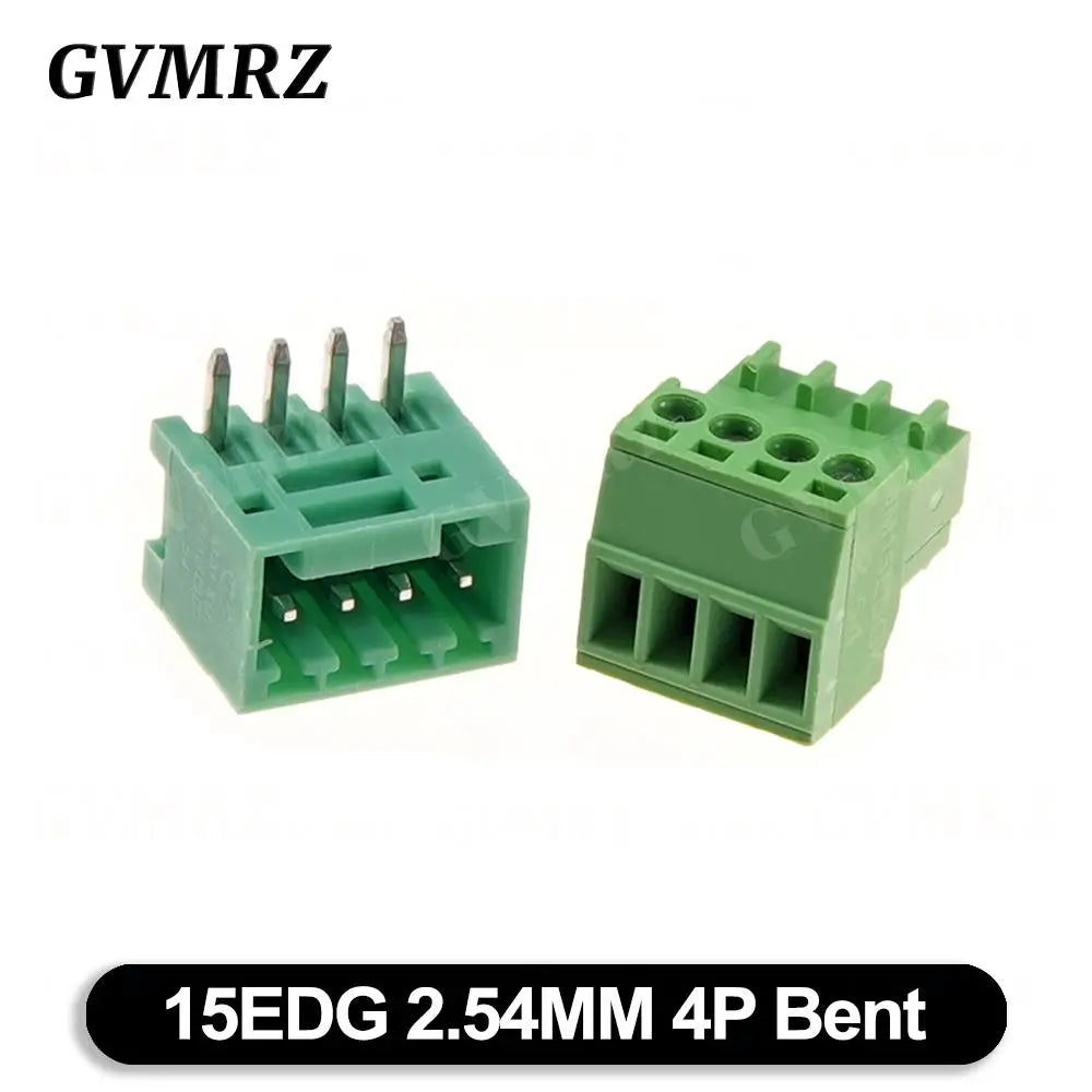 5Set/lot 15EDG 2.54mm PCB Seal Screw Terminal Block 2 ~ 12 Pin KF15EDG 2.54 Male Plug + Female Socket Pin Header Wire Connector