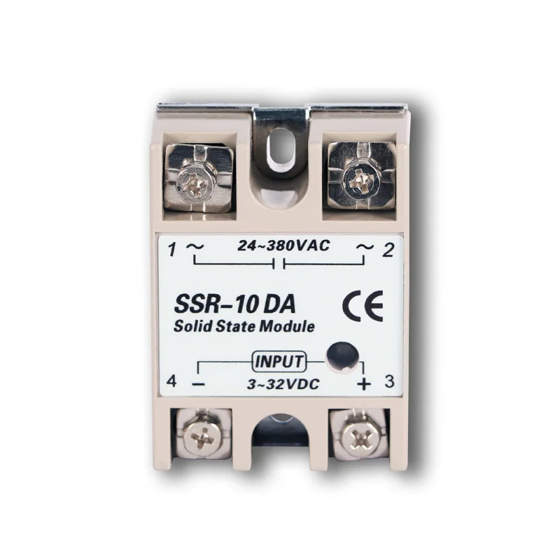 Ssr 10Da 10A 40A Solid State Relay Din 25A Ssd Rail Solidstate Ssr40Da Rele 12V 20A Module 30A Dc Voltage Control Radiator