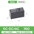 ENMG PCB Mount Solid State Relay, SSK10D6132 Miniature Pin-Type DC Control DC/AC 24V Printed Circuit Board Mount Plug-in Type.