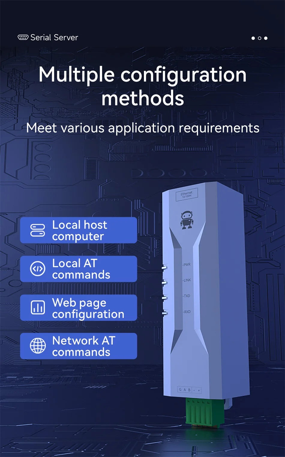 RS485 To Ethernet Serial Port Server COJXU NE2-D11 DC 8-28V TCP/UDP Modbus MQTT HTTP DNS FOTA Remote Up DIN Rail Installation
