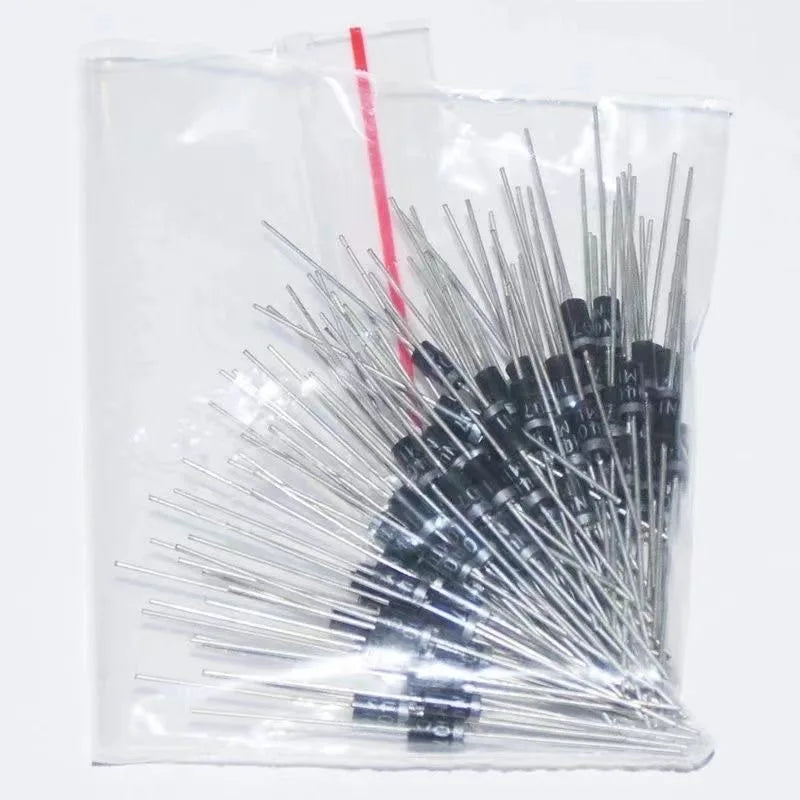 100pcs 1N4007 Schottky Rectifier Diode IN4007 1A 1200V DIP DO-41 for Electronics Repair And DIY Projects