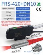 GTRIC Diffuse Reflective Fiber Optic Sensor Kit with Separate Amplifier High Precision12-24V DC NPN NO/NC Photoelectric Sensor
