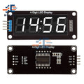 0.56 inch 0.56" TM1637 4-Digit 7 Segments Digital Tube Clock Module 4 Bits Double Dots LED Display Screen Board for Arduino