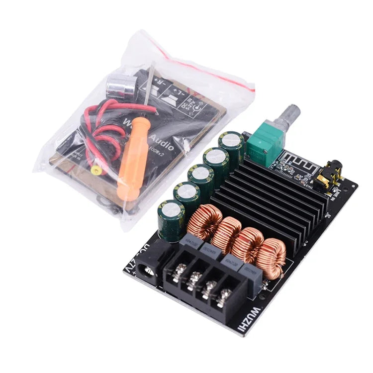 2*100W Bluetooth 5.0 TPA3116D2 Audio Power Amplifier Stereo HiFi Class D Digital TPA3116 Home Theater AUX Mini Music AMP