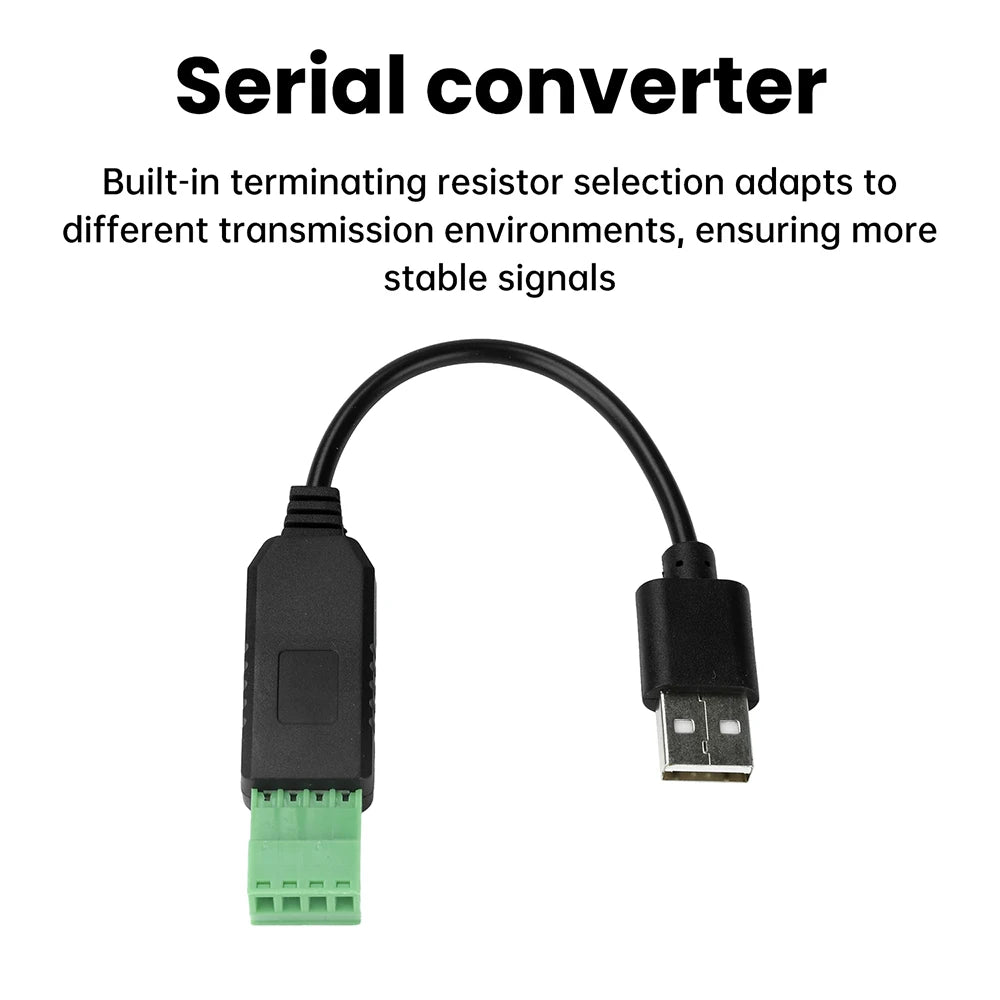 USB to RS485 Serial Converter Communication Module CH340 PLC Serial Port IO Module RS-485 Connector For Windows MacOS Linux
