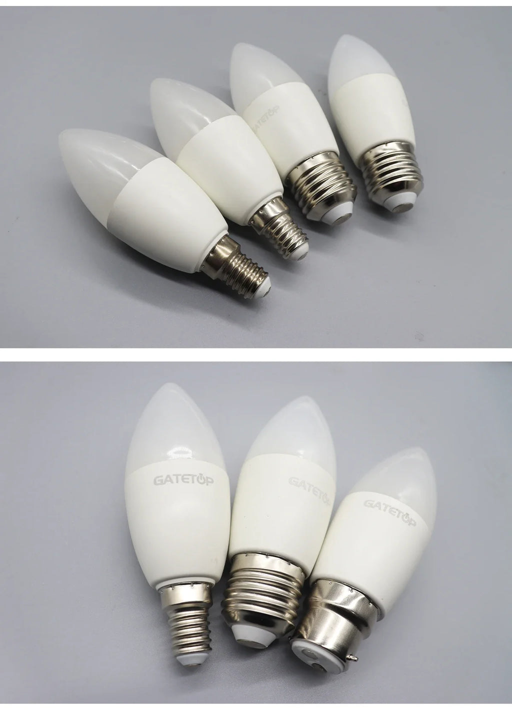 8pcs E27 E14 B22 Led Bulb AC 220V C37 Candle Lamp Energy Saving 3000K 6000K 3W 5W 6W 7W Chandelier Light for Home Decoration