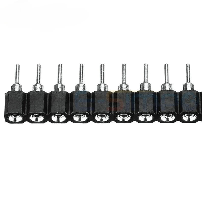 10-100PCS 2.54mm PH3 1*40P Round Hole Female Header Tin Single Row 40P 0.1" Breakable Stackable PCB IC Crystal Socket Connector
