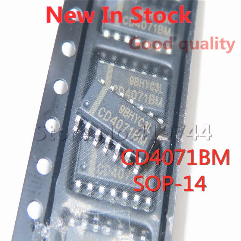 10PCS/LOT CD4071 CD4071BM SMD SOP-14 gate/inverter/logic OR gate chip In Stock NEW original IC