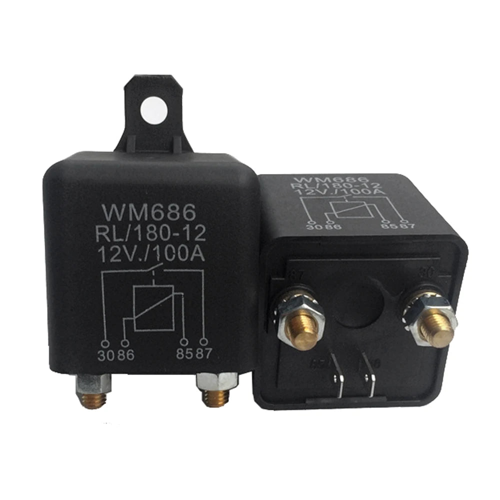 12/24V 100/200A Universal Battery Switch Relay Start 4 Pin Dual Battery Isolator Relay Current Start Relay Normal Open Car Relay