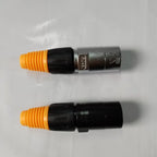 1pc RJ45 Waterproof Connector Orange&Black Panel Mount+Wire Connector RJ45 Ethernet/Network Connector IP65 Level