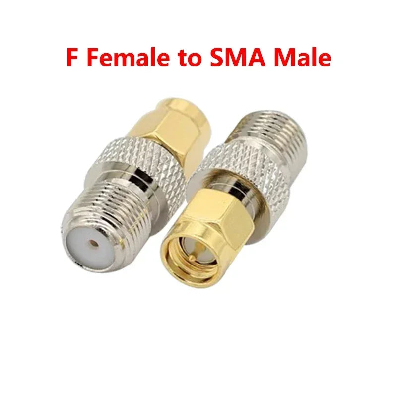 5/20Pcs RF Coaxial Coax Adapter, SMA Male To F Female, F-Type Female Jack to SMA Male Plug, Gold Plated Straight Connector