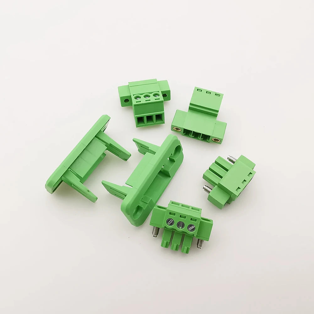 1Set 15EDGWC 3.81mm Pitch Through Wall Pluggable PCB Terminal Block Connector 2/3/4/5/6/8/9/10/12Pin Plug + Pin Header Socket