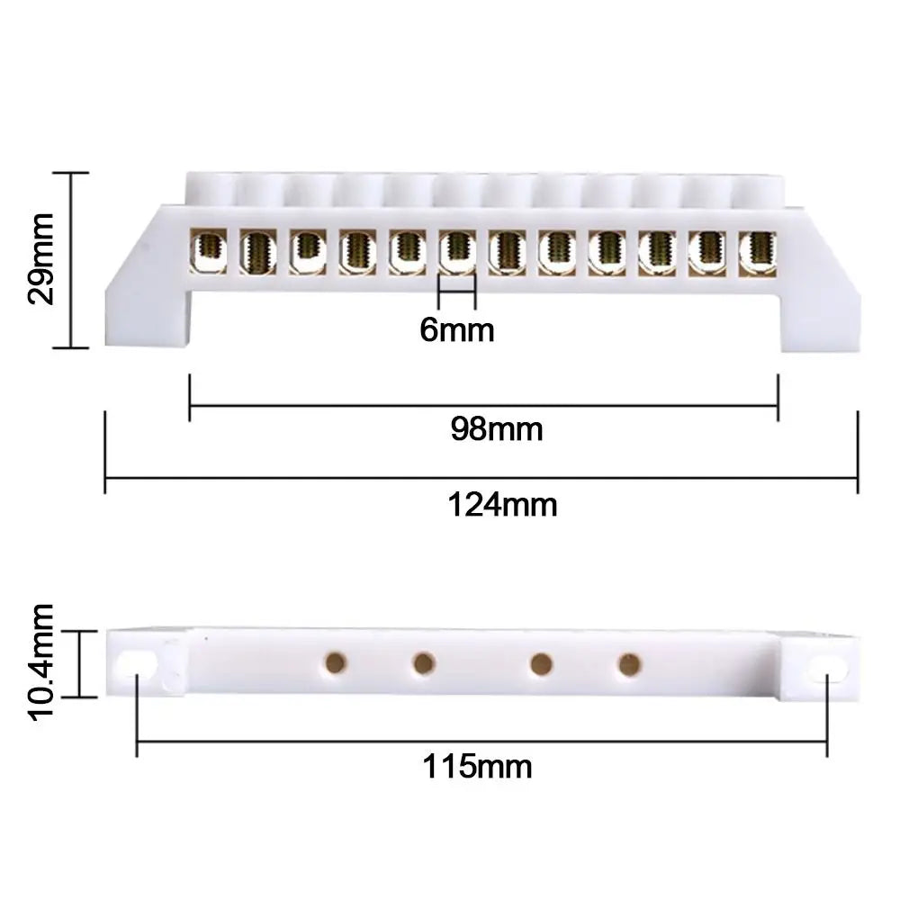 Brass Zero Row Multi-specification With Hole Screw Grounding Terminal Block Terminal Block Power Distribution Cabinet