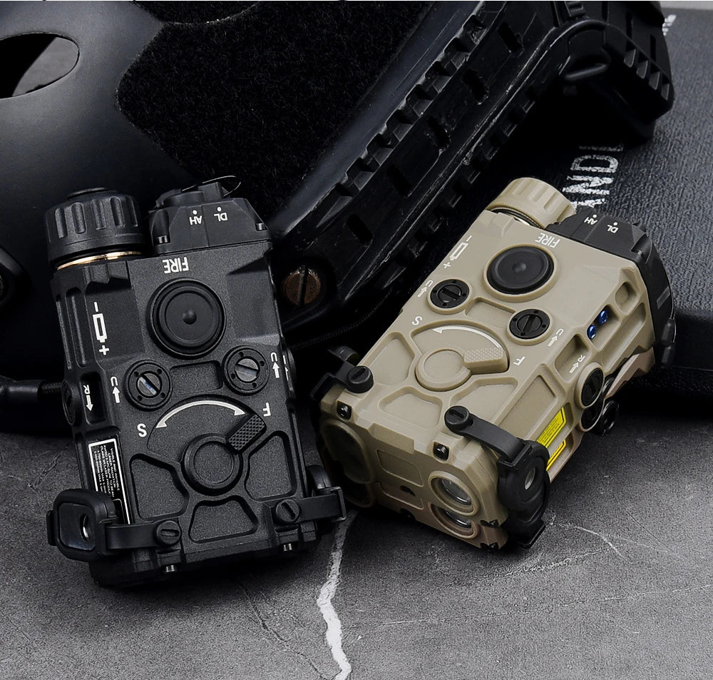 Tactical Nylon EOTEC OGL Red Dot Laser Indicator Blue Green IR PEQ-15 with OGL White Strobe Flashlight for Airsoft Gun Rifle