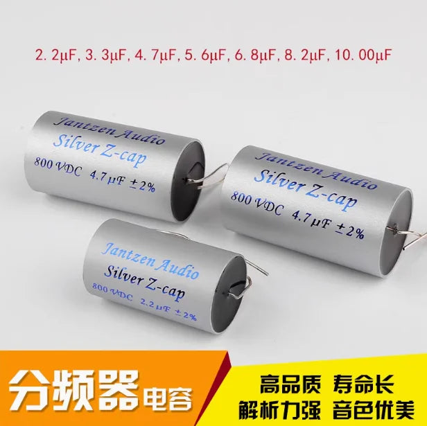 Jantzen Silver Z-Cap, the original Danish factory, filled with nitrogen, HiFi audio fever divider capacitor 800V/1200V