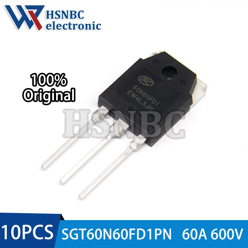 10PCS SGT60N60FD1PN TO-3P OR SGT60N60FD1P7 TO-247 SGT60N60FD1 60N60FD1 600V 60A IGBT Power Transistor 100% New Original