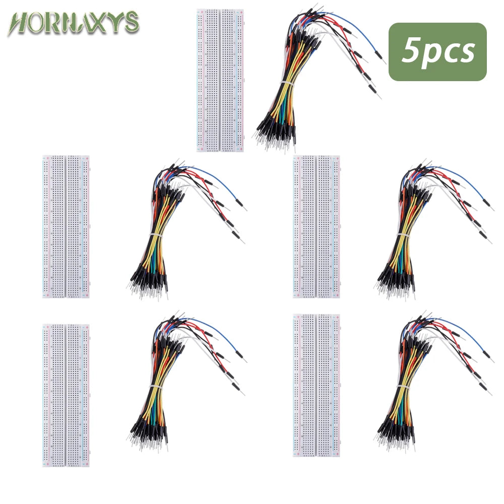 MB-102 Prototype Breadboard 400 830 Points Solderless PCB Bread Board Jumper Wires Cable Board DIY Dupont Wire for Arduino Kit
