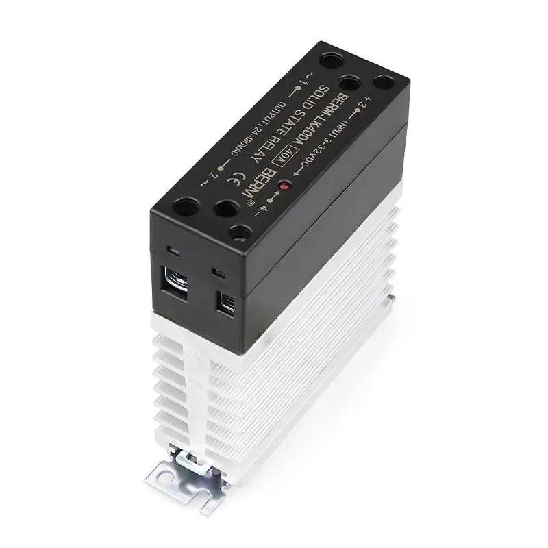 Integrated Rail Single Phase Solid State Relay 24V DC Control AC 220V Heat Sink SSR-25DA 60DA LK40AA LK10AA LK25AA LK25DD