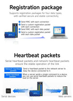 RS485 RS232 to Ethernet 8 Ways Serial Server NB183-V2 Series TCP UDP MQTT HTTP Modbus Gateway TCP- RTU POE