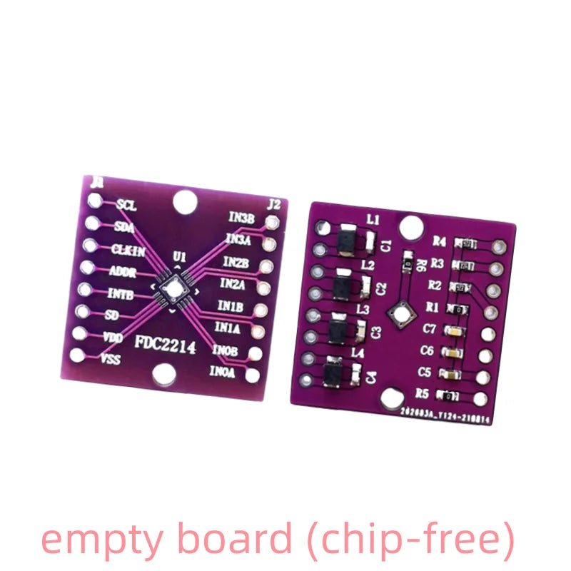 1Pcs Capacitive Sensor FDC2214 Module QFN Chip Adapter Board Electronic Competition Near-Liquid Level Non-Contact Sensing