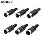 2PCS/lot 3/4/5/6/7/8PIN Panel Mount Male Female Jack DIN Adapter MIDI Cable Connector 3P 4P 5P 6P