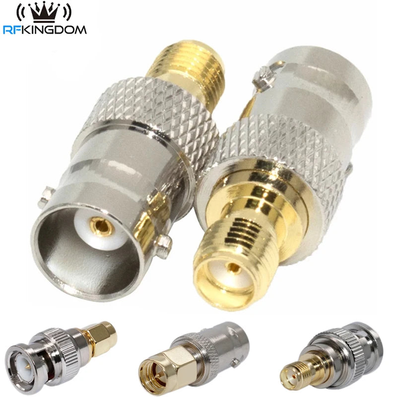 BNC Male Female Jack to SMA Female Jack Straight RF Adapter BNCK SMAK Coaxial Connector High Quality for SDR CCTV Camera Scanner