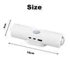 Smart RGB Double-head Wall Light Motion Sensor Magnetic Night Light Rechargeable Spotlight for Bedroom Closet Garden Room Decor