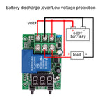 Relay Switch Controller DC 6~80V Voltage Detection Charging Discharge Monitor with Case Digital display DC Voltage Detection