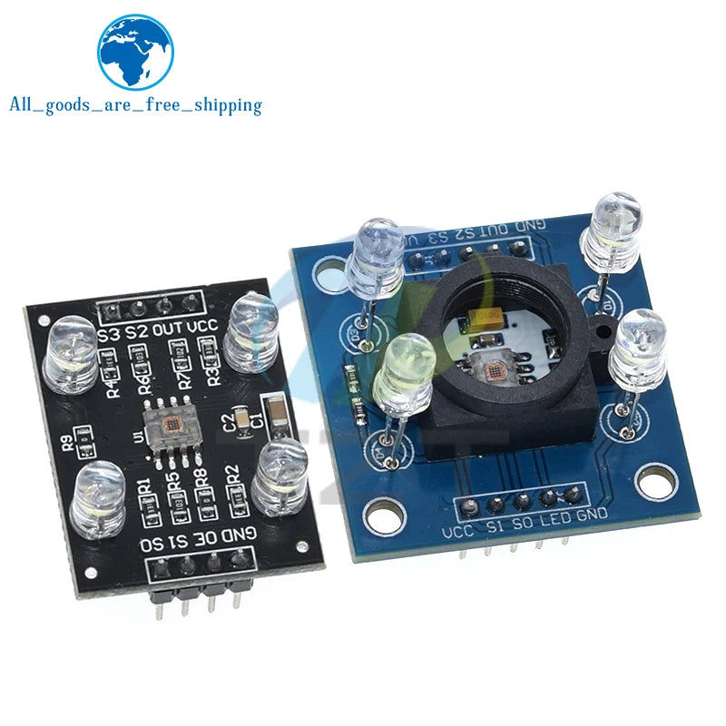 TZT 1/2PCS Color recognition sensor TCS230 TCS3200 Color sensor Color recognition module for arduino DIY Module DC 3-5V Input
