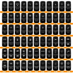 12V 24V Boat Trim Tabs Switch (ON)-OFF-(ON) Momentary Rocker Switch Waterproof Blue Light ON-OFF Toggle Switch With Harness