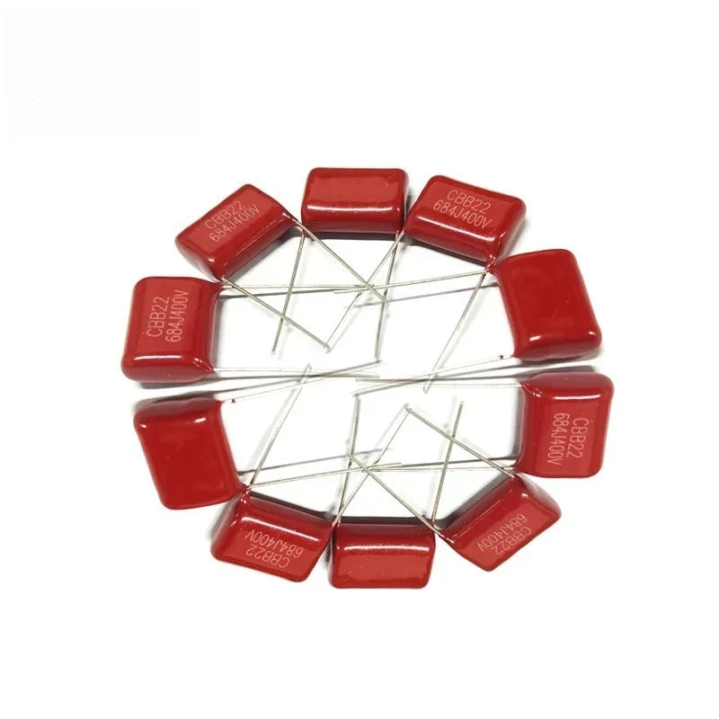 20/40PCS 400V CBB Capacitor Kit CBB Polypropylene Film Capacitors 103J 224J 104J 105J 334J 473J684J P7.5mm 10mm 15mm 20mm 25mm